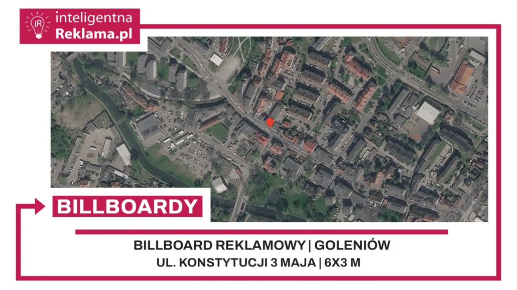 Lokalizacja reklamowa w Goleniów przy ul. ul. Konstytucji 3 Maja - powierzchnia 18 m²