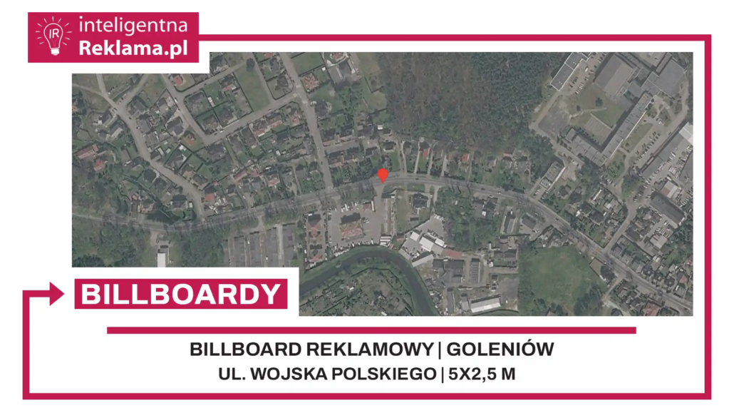 Lokalizacja reklamowa w Goleniów przy ul. Wojska Polskiego - powierzchnia 12,5 m²