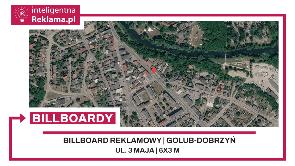 Lokalizacja reklamowa w Golub-Dobrzyń przy ul. 3 maja - powierzchnia 18 m²