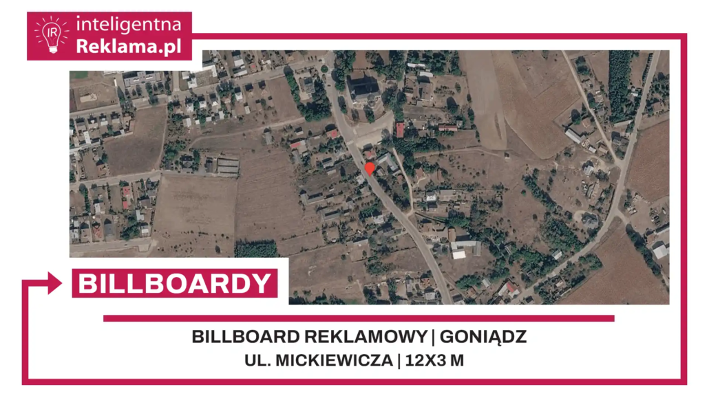 Lokalizacja reklamowa w Goniądz przy ul. Mickiewicza - powierzchnia 36 m²