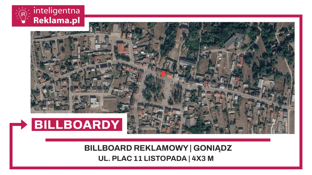 Lokalizacja reklamowa w Goniądz przy ul. ul. Plac 11 Listopada - powierzchnia 12 m²