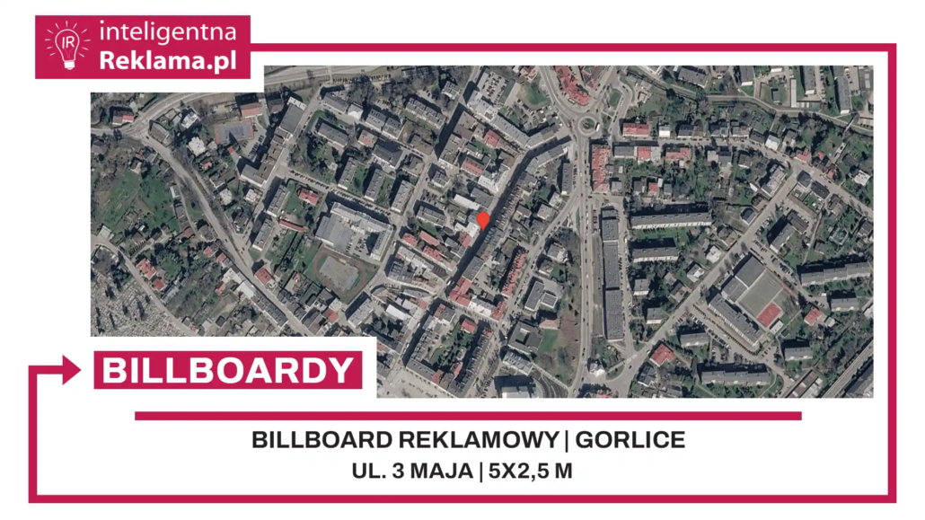 Lokalizacja reklamowa w Gorlice przy ul. 3 maja - powierzchnia 12,5 m²
