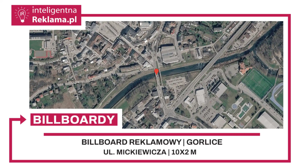 Lokalizacja reklamowa w Gorlice przy ul. Mickiewicza - powierzchnia 20 m²