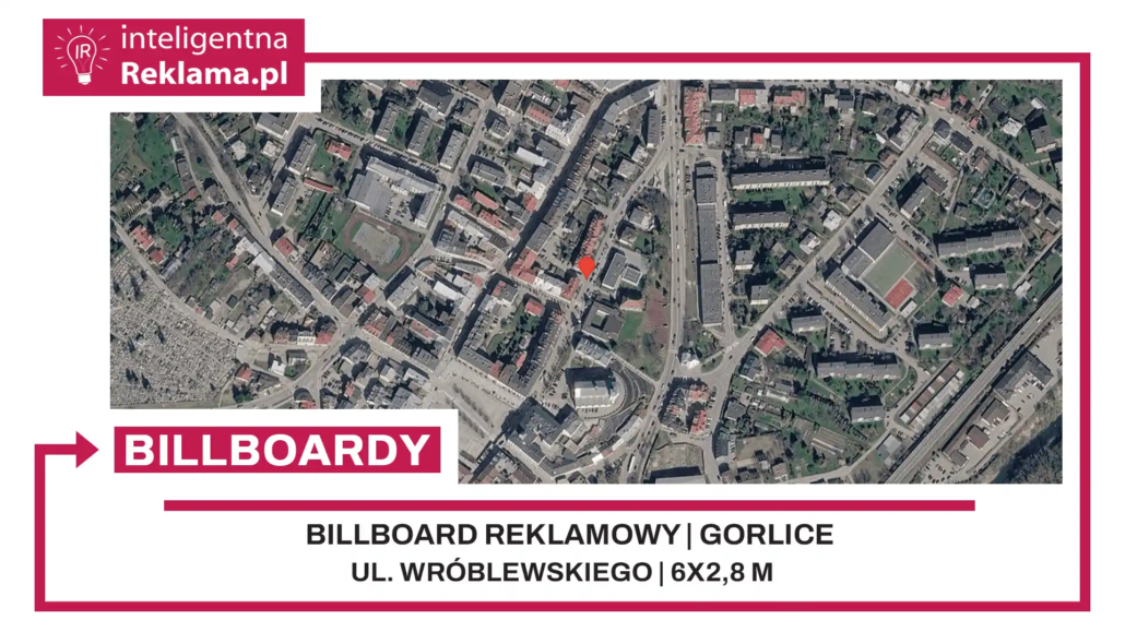 Lokalizacja reklamowa w Gorlice przy ul. Wróblewskiego - powierzchnia 16,8 m²