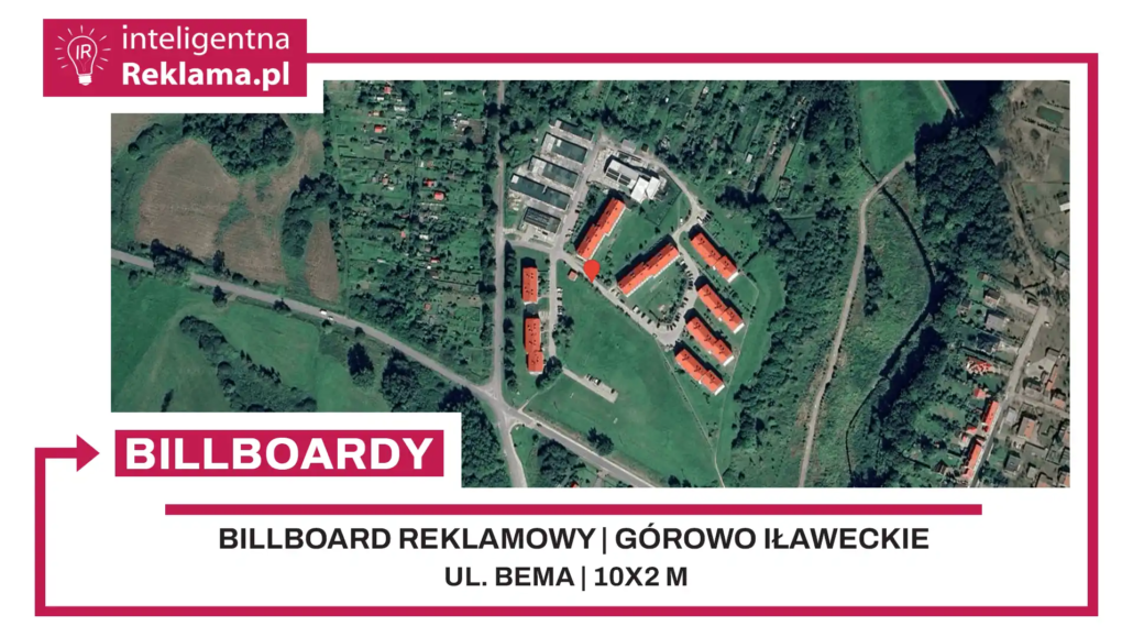 Lokalizacja reklamowa w Górowo Iławeckie przy ul. Bema - powierzchnia 20 m²