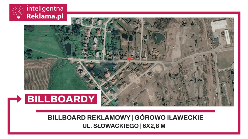 Lokalizacja reklamowa w Górowo Iławeckie przy ul. Słowackiego - powierzchnia 16,8 m²