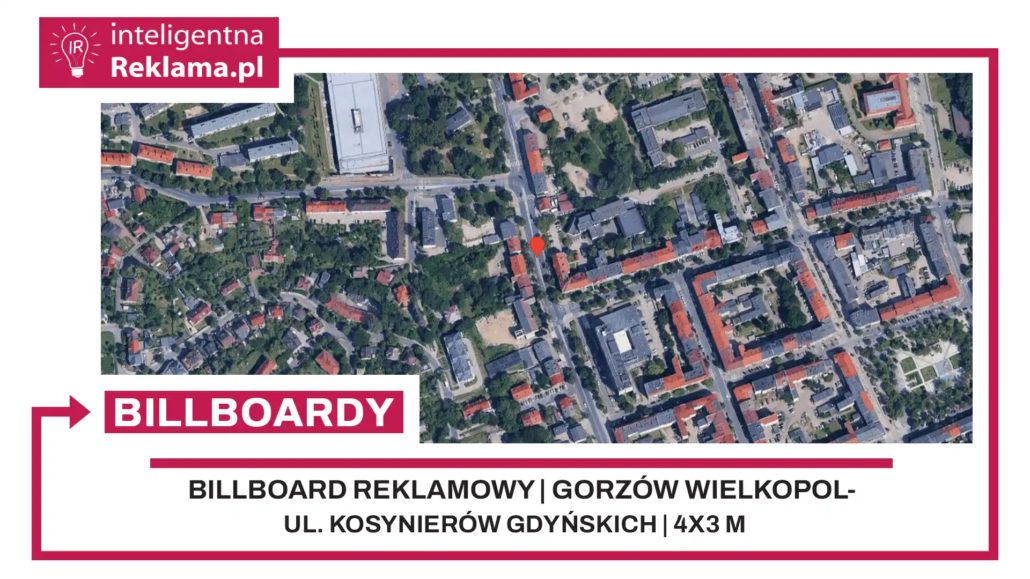 Lokalizacja reklamowa w Gorzów Wielkopolski przy ul. Kosynierów Gdyńskich - powierzchnia 12 m²
