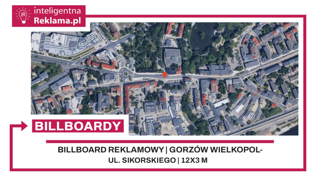 Lokalizacja reklamowa w Gorzów Wielkopolski przy ul. Sikorskiego - powierzchnia 36 m²