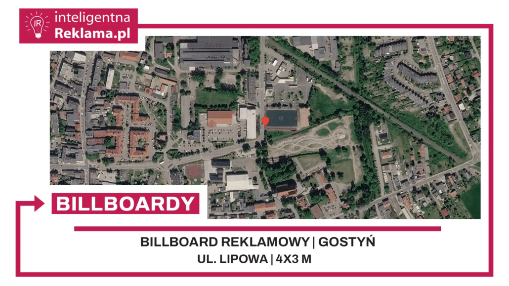 Lokalizacja reklamowa w Gostyń przy ul. Lipowa - powierzchnia 12 m²