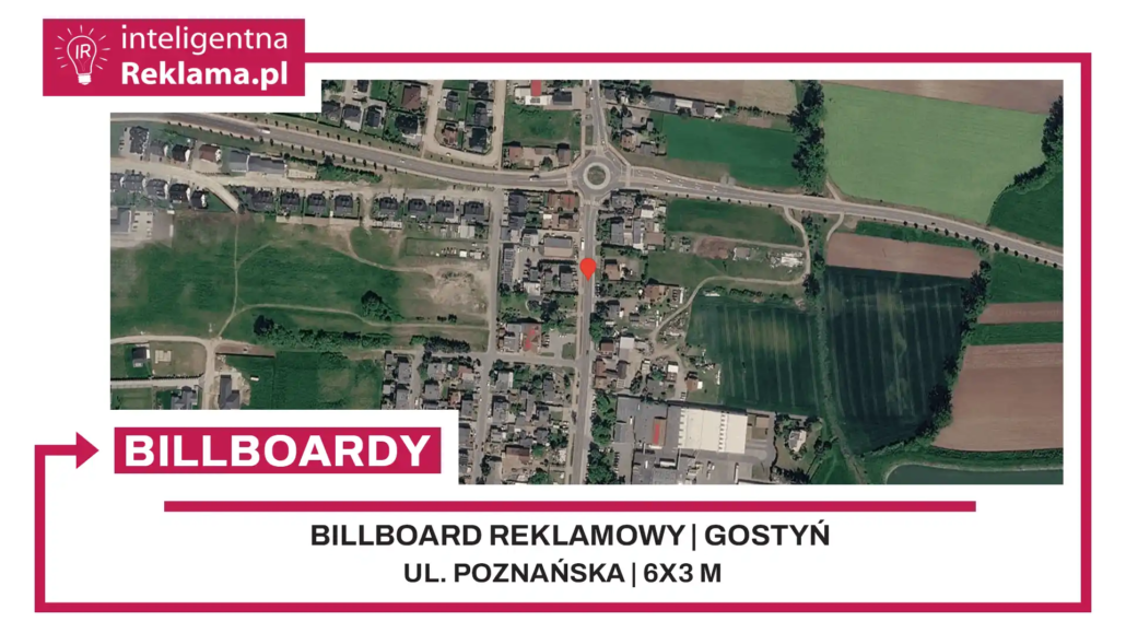 Lokalizacja reklamowa w Gostyń przy ul. Poznańska - powierzchnia 18 m²