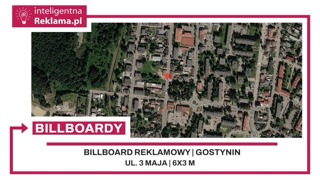 Lokalizacja reklamowa w Gostynin przy ul. 3 maja - powierzchnia 18 m²