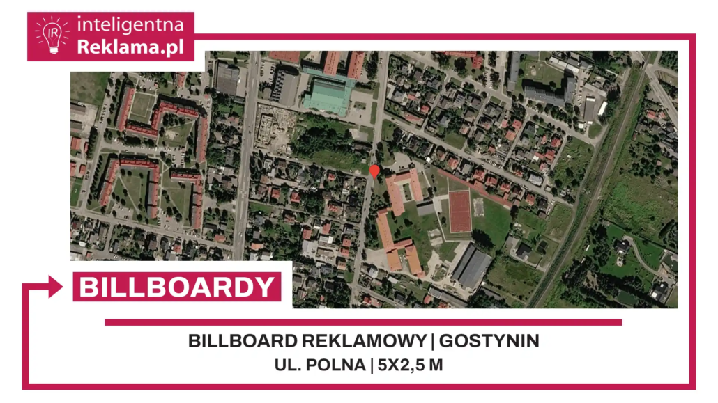 Lokalizacja reklamowa w Gostynin przy ul. Polna - powierzchnia 12,5 m²
