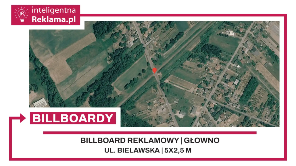 Lokalizacja reklamowa w Głowno przy ul. Bielawska - powierzchnia 12,5 m²