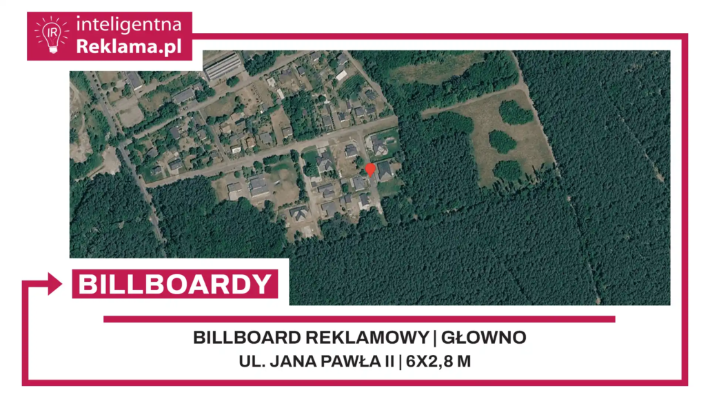 Lokalizacja reklamowa w Głowno przy ul. Jana Pawła II - powierzchnia 16,8 m²