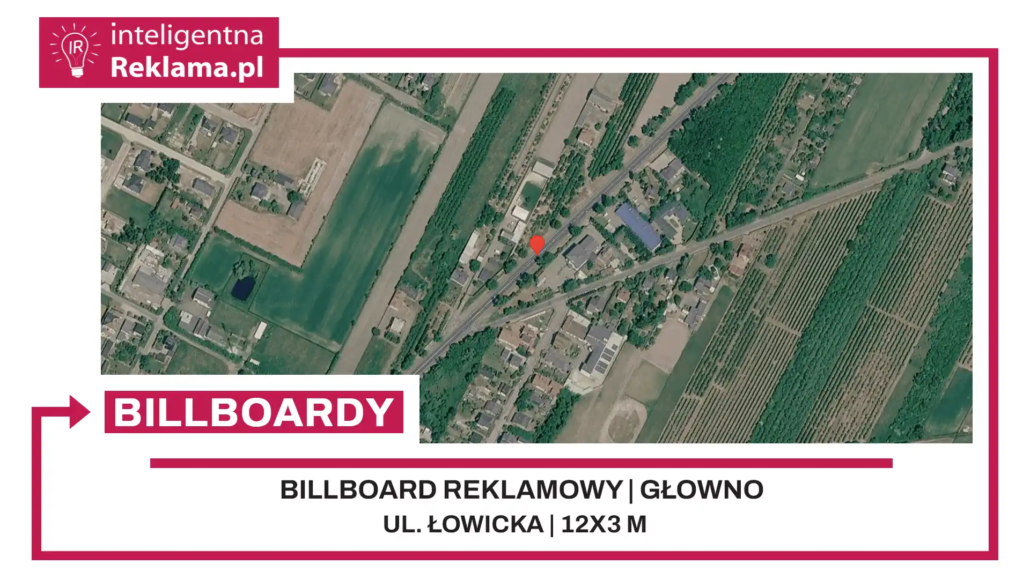 Lokalizacja reklamowa w Głowno przy ul. ul. Łowicka - powierzchnia 36 m²