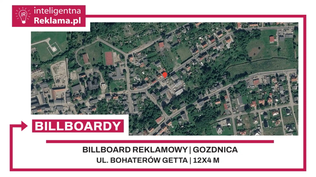 Lokalizacja reklamowa w Gozdnica przy ul. Bohaterów Getta - powierzchnia 48 m²