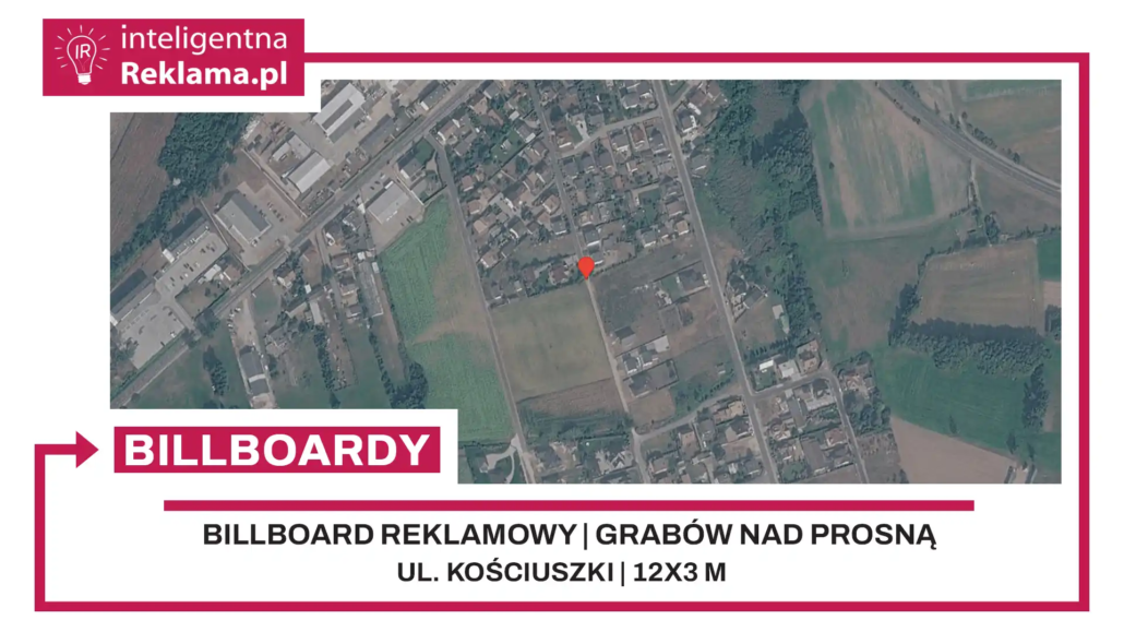 Lokalizacja reklamowa w Grabów nad Prosną przy ul. Kościuszki - powierzchnia 36 m²