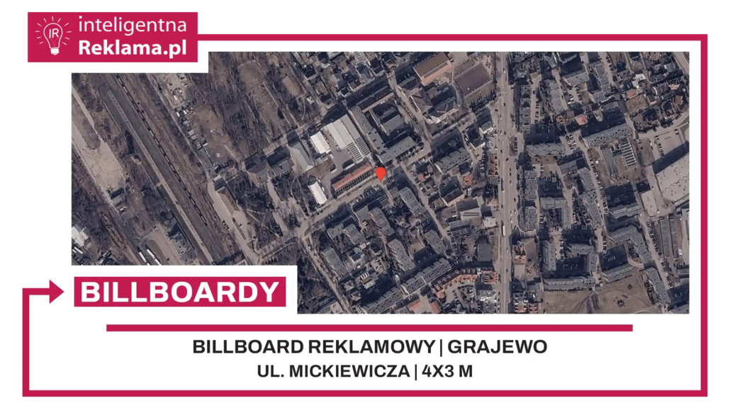 Lokalizacja reklamowa w Grajewo przy ul. Mickiewicza - powierzchnia 12 m²