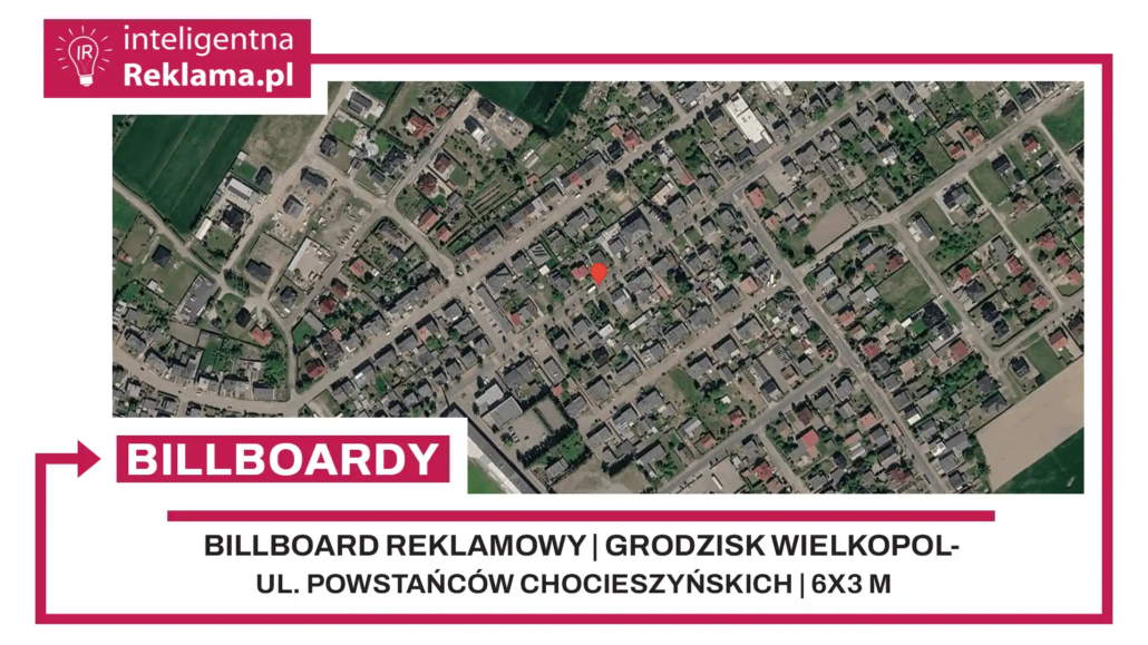 Lokalizacja reklamowa w Grodzisk Wielkopolski przy ul. Powstańców Chocieszyńskich - powierzchnia 18 m²