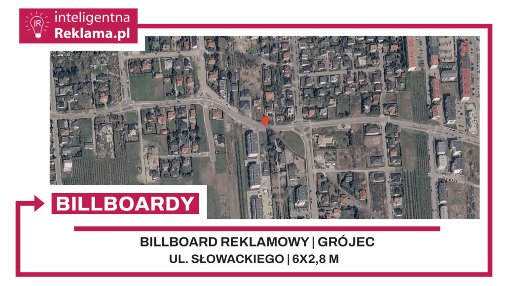 Lokalizacja reklamowa w Grójec przy ul. Słowackiego - powierzchnia 16,8 m²