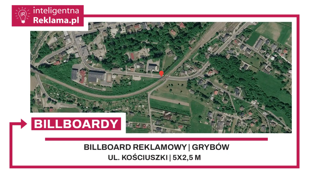 Lokalizacja reklamowa w Grybów przy ul. ul. Kościuszki - powierzchnia 12,5 m²