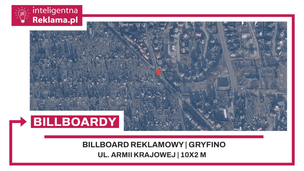 Lokalizacja reklamowa w Gryfino przy ul. Armii Krajowej - powierzchnia 20 m²