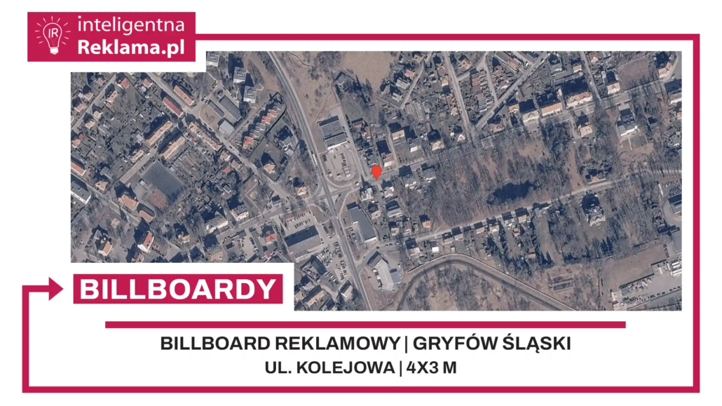 Lokalizacja reklamowa w Gryfów Śląski przy ul. ul. Kolejowa - powierzchnia 12 m²