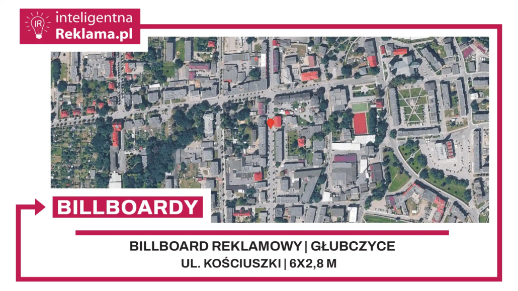 Lokalizacja reklamowa w Głubczyce przy ul. Kościuszki - powierzchnia 16,8 m²