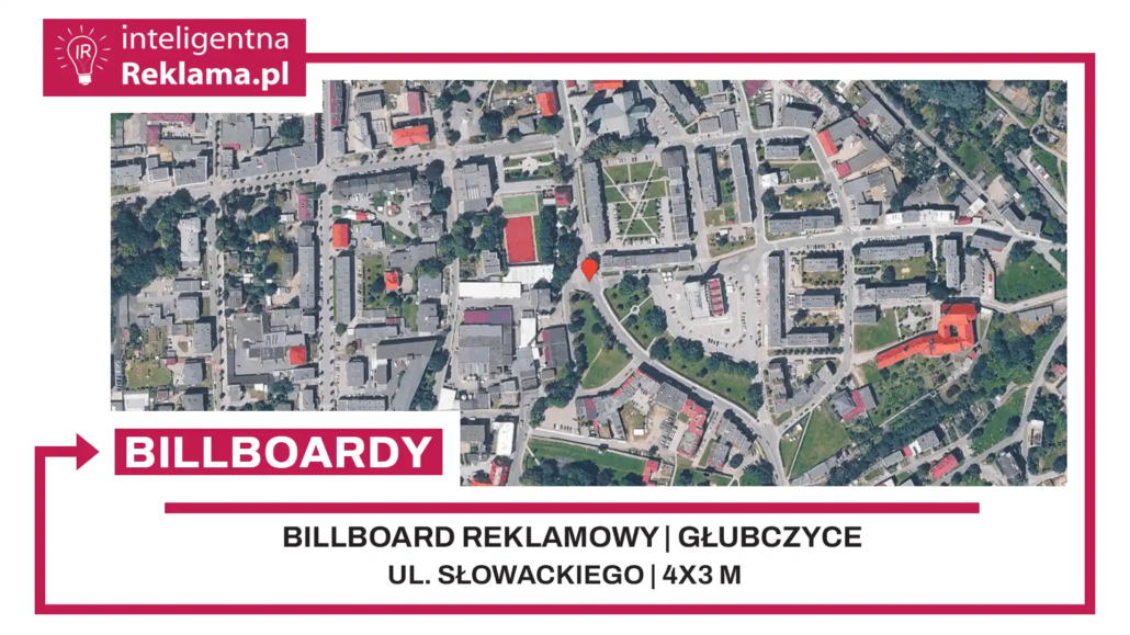 Lokalizacja reklamowa w Głubczyce przy ul. Słowackiego - powierzchnia 12 m²