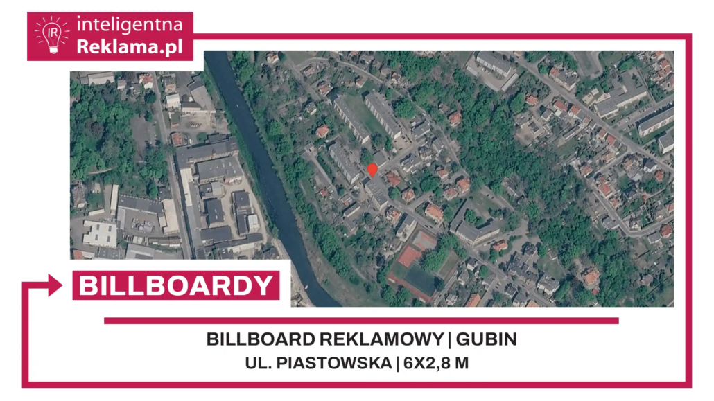 Lokalizacja reklamowa w Gubin przy ul. Piastowska - powierzchnia 16,8 m²