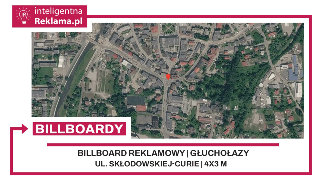 Lokalizacja reklamowa w Głuchołazy przy ul. ul. Skłodowskiej-Curie - powierzchnia 12 m²