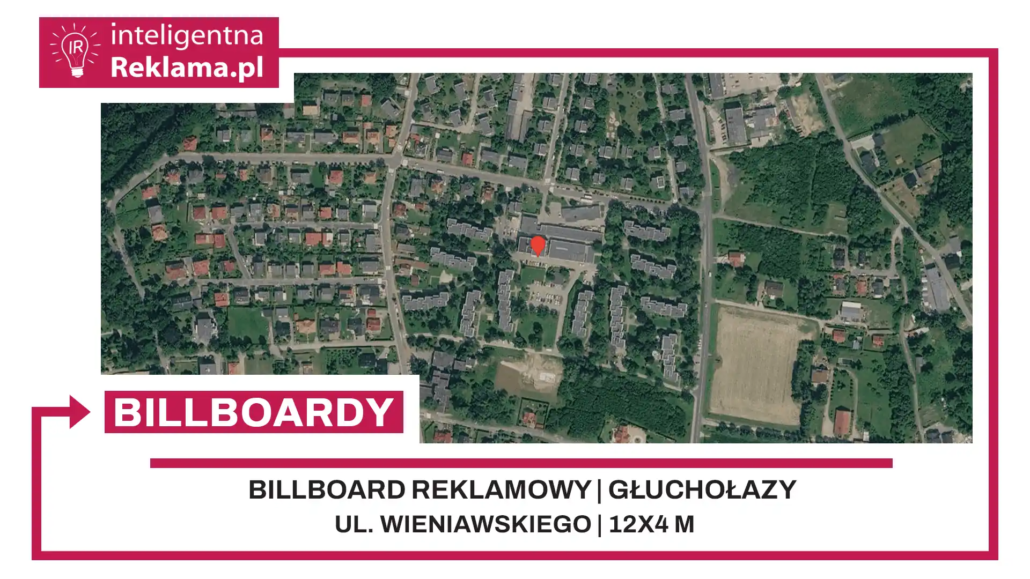 Lokalizacja reklamowa w Głuchołazy przy ul. Wieniawskiego - powierzchnia 48 m²
