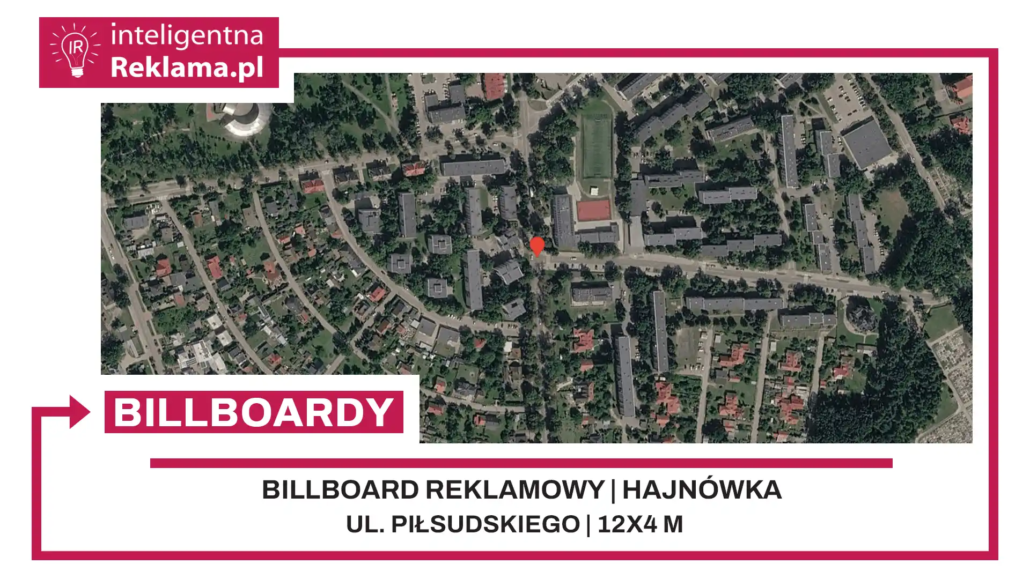 Lokalizacja reklamowa w Hajnówka przy ul. Piłsudskiego - powierzchnia 48 m²