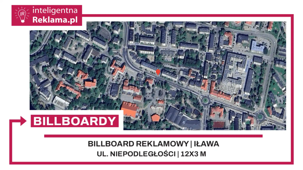 Lokalizacja reklamowa w Iława przy ul. ul. Niepodległości - powierzchnia 36 m²