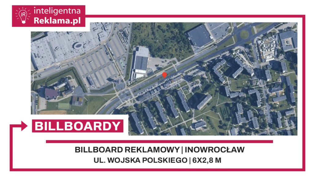 Lokalizacja reklamowa w Inowrocław przy ul. Wojska Polskiego - powierzchnia 16,8 m²