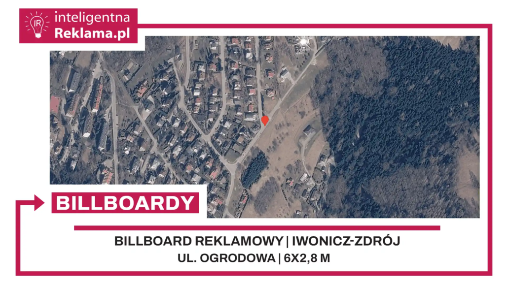 Lokalizacja reklamowa w Iwonicz-Zdrój przy ul. Ogrodowa - powierzchnia 16,8 m²