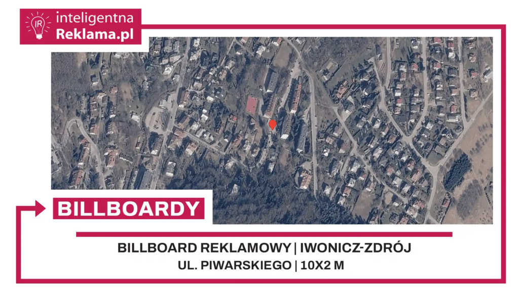 Lokalizacja reklamowa w Iwonicz-Zdrój przy ul. Piwarskiego - powierzchnia 20 m²