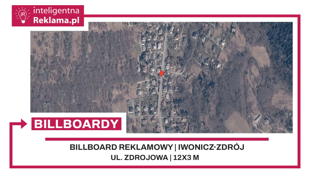 Lokalizacja reklamowa w Iwonicz-Zdrój przy ul. ul. Zdrojowa - powierzchnia 36 m²