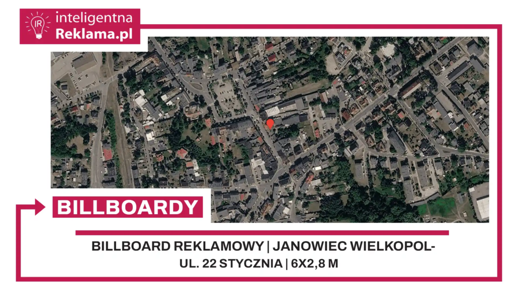 Lokalizacja reklamowa w Janowiec Wielkopolski przy ul. 22 stycznia - powierzchnia 16,8 m²