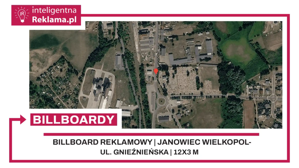 Lokalizacja reklamowa w Janowiec Wielkopolski przy ul. Gnieźnieńska - powierzchnia 36 m²