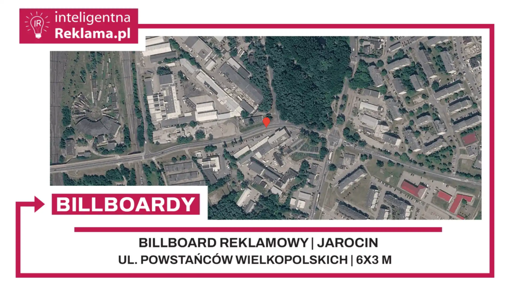 Lokalizacja reklamowa w Jarocin przy ul. Powstańców Wielkopolskich - powierzchnia 18 m²