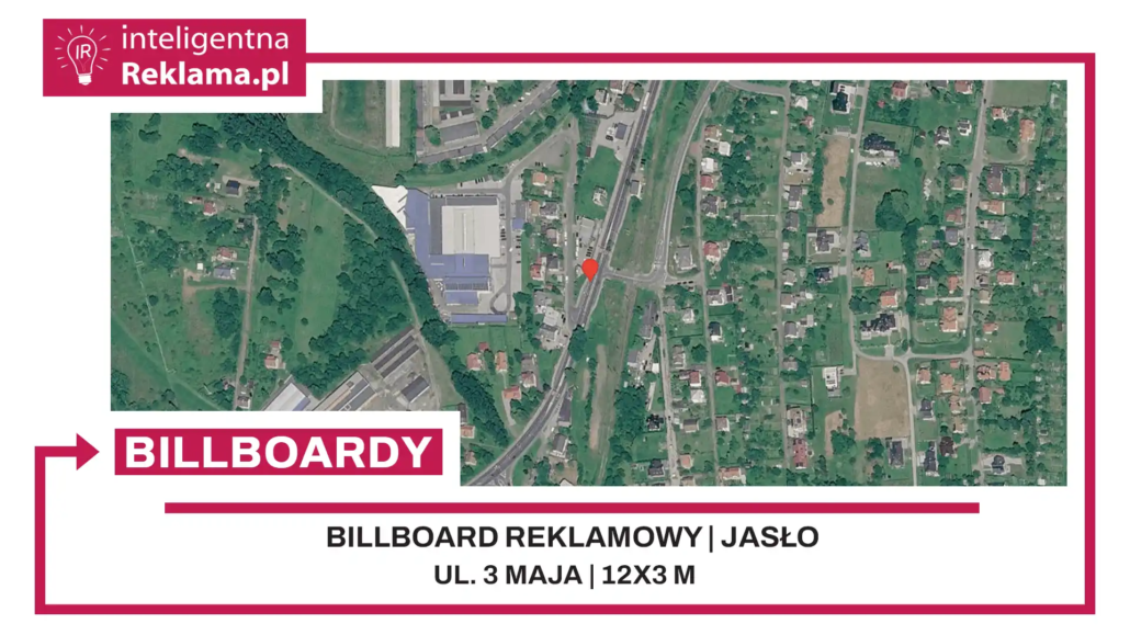 Lokalizacja reklamowa w Jasło przy ul. 3 maja - powierzchnia 36 m²