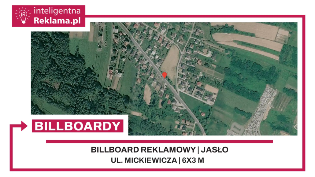 Lokalizacja reklamowa w Jasło przy ul. Mickiewicza - powierzchnia 18 m²