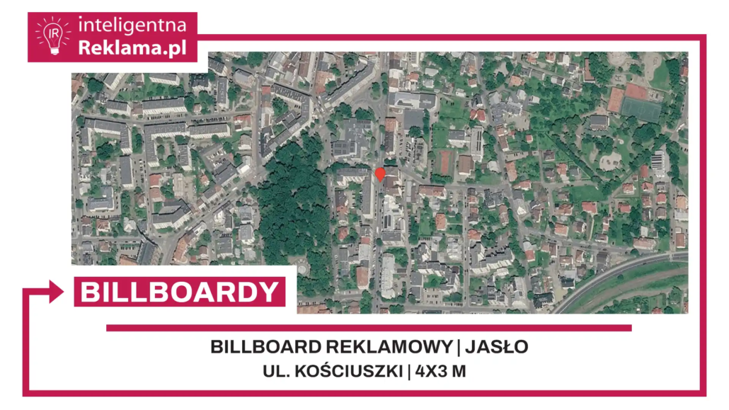 Lokalizacja reklamowa w Jasło przy ul. ul. Kościuszki - powierzchnia 12 m²