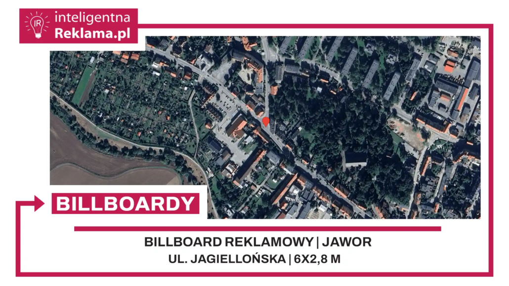 Lokalizacja reklamowa w Jawor przy ul. Jagiellońska - powierzchnia 16,8 m²