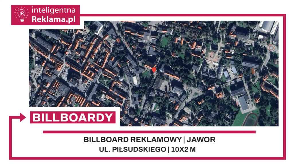 Lokalizacja reklamowa w Jawor przy ul. ul. Piłsudskiego - powierzchnia 20 m²
