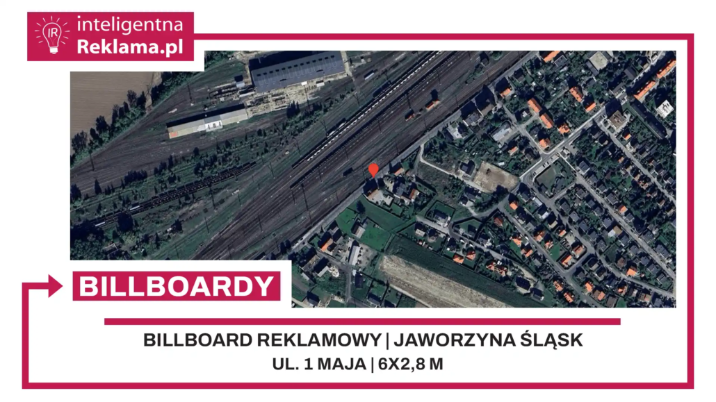 Lokalizacja reklamowa w Jaworzyna Śląsk przy ul. 1 maja - powierzchnia 16,8 m²