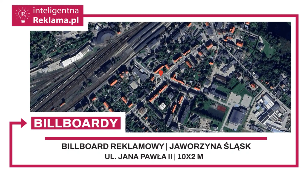 Lokalizacja reklamowa w Jaworzyna Śląsk przy ul. ul. Jana Pawła II - powierzchnia 20 m²