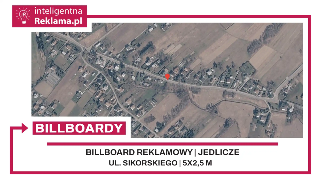 Lokalizacja reklamowa w Jedlicze przy ul. Sikorskiego - powierzchnia 12,5 m²