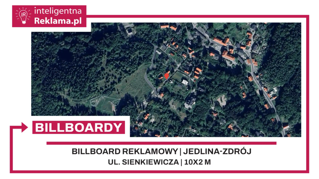 Lokalizacja reklamowa w Jedlina-Zdrój przy ul. Sienkiewicza - powierzchnia 20 m²